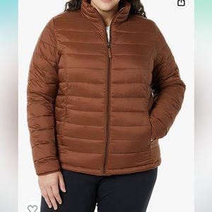Brown puffer jacket
